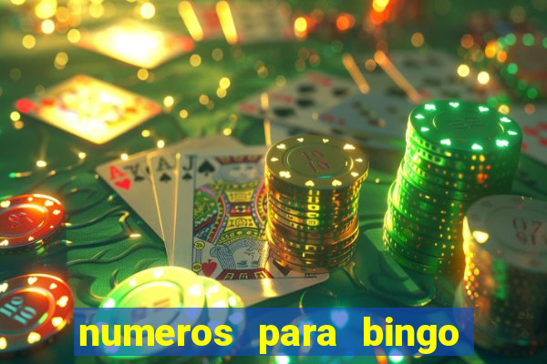 numeros para bingo de 1 a 100