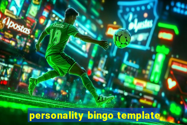 personality bingo template