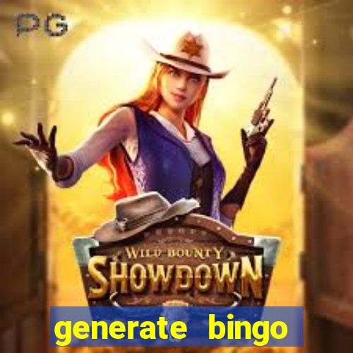 generate bingo cards with pictures