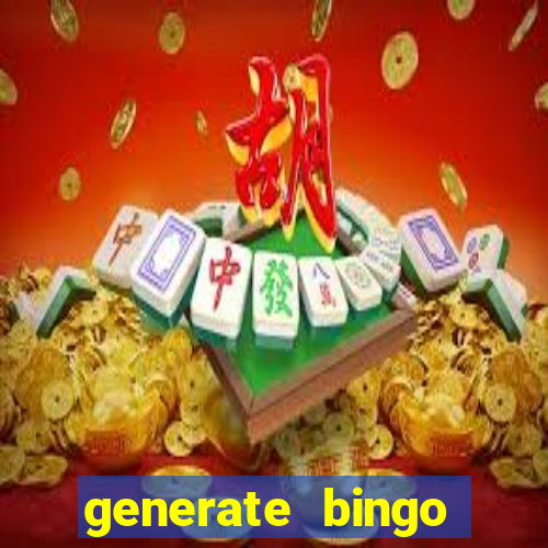 generate bingo cards with pictures