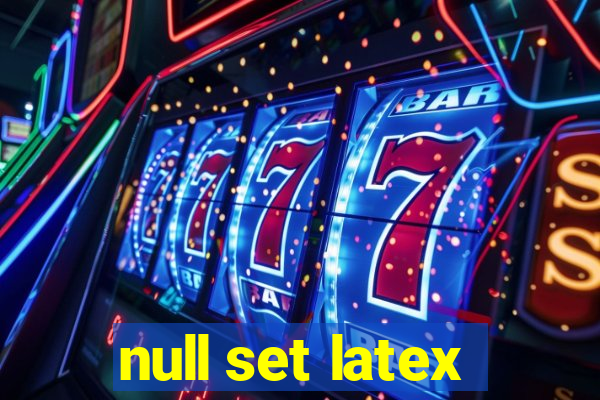 null set latex