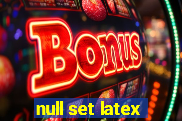 null set latex