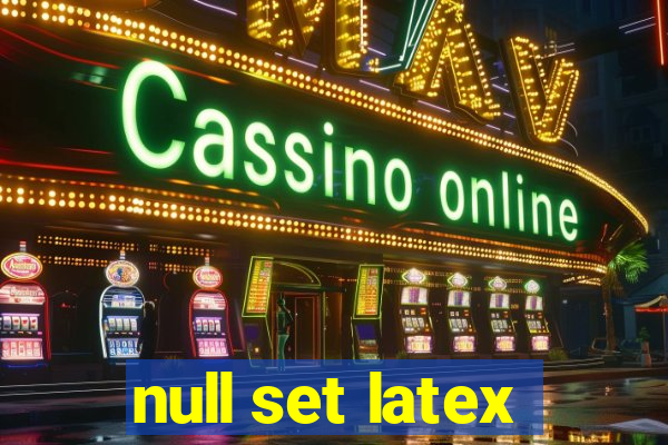 null set latex