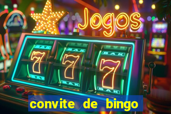 convite de bingo para editar