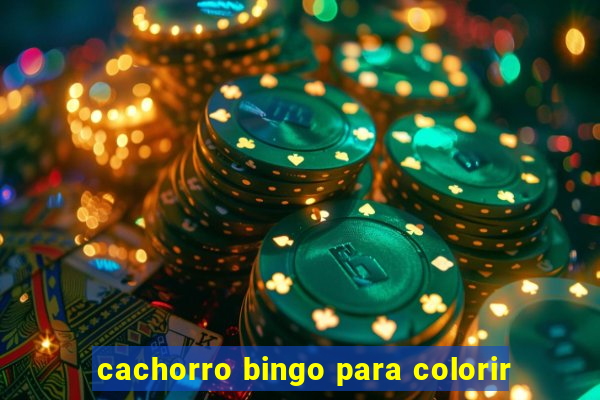 cachorro bingo para colorir