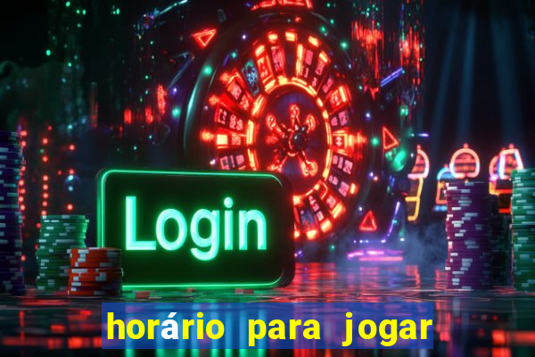 horário para jogar fortune tiger hoje