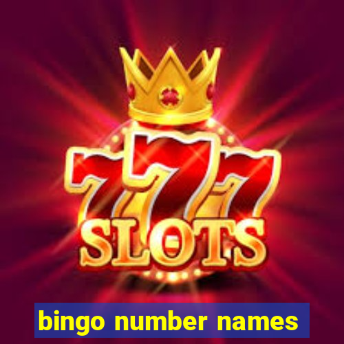 bingo number names