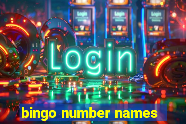 bingo number names