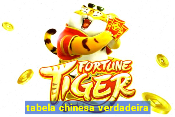 tabela chinesa verdadeira