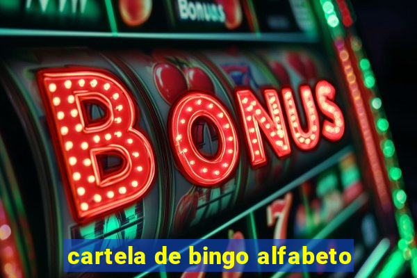 cartela de bingo alfabeto