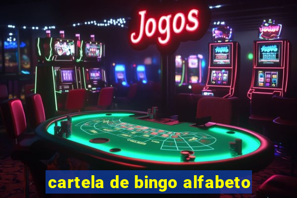 cartela de bingo alfabeto