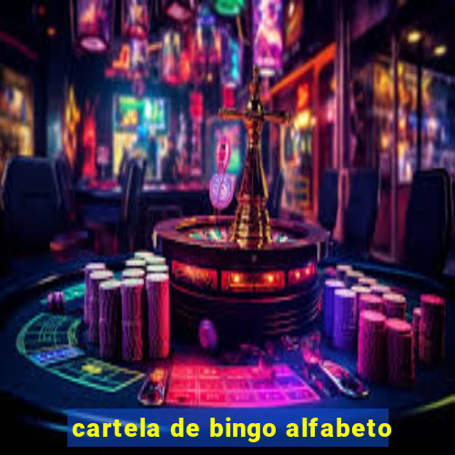 cartela de bingo alfabeto