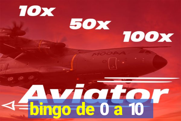 bingo de 0 a 10