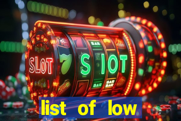 list of low variance slot machines