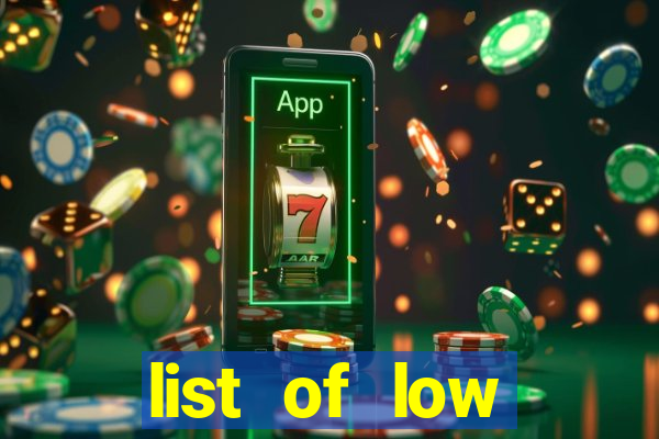 list of low variance slot machines