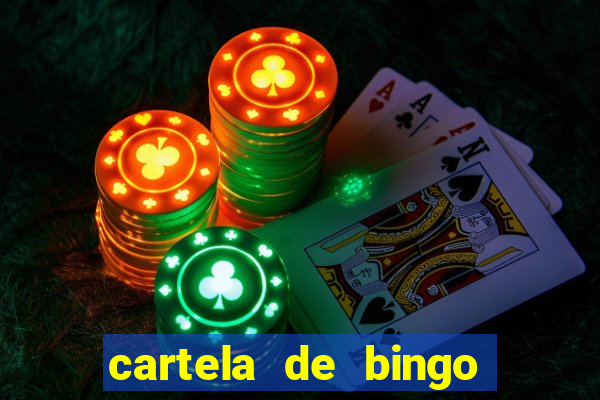 cartela de bingo cha de panela