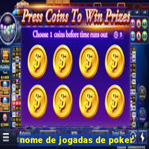 nome de jogadas de poker