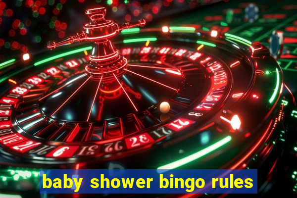 baby shower bingo rules