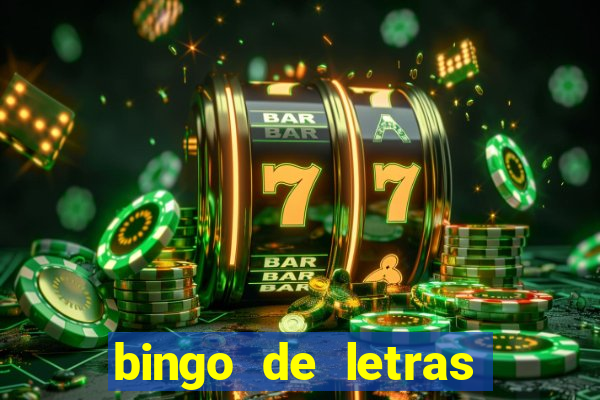 bingo de letras colorido para imprimir