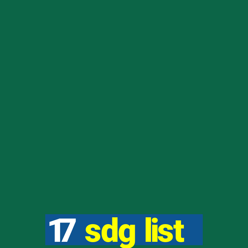 17 sdg list