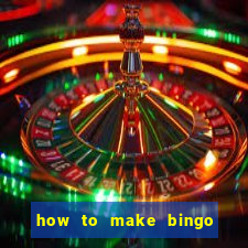 how to make bingo cards in excel