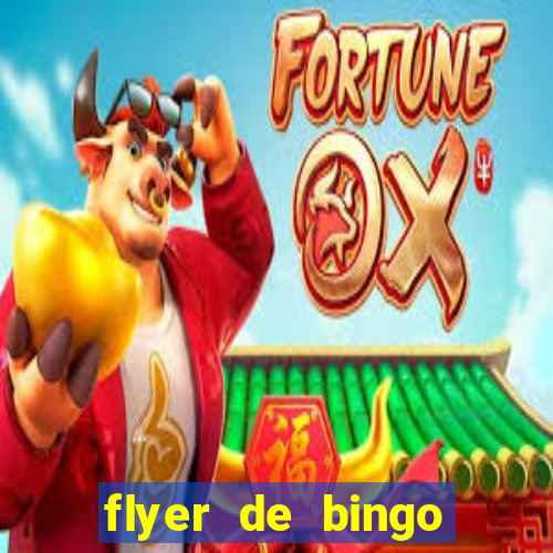 flyer de bingo para editar