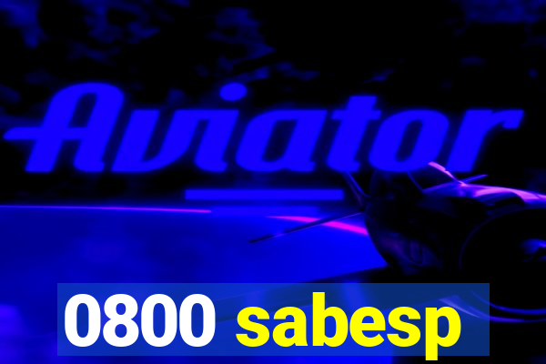 0800 sabesp