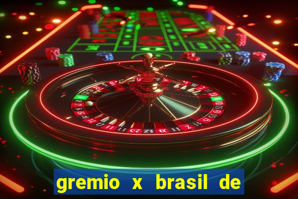 gremio x brasil de pelotas palpite