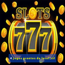 4 jogos prontos da lotof谩cil