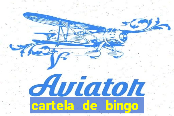 cartela de bingo de letras