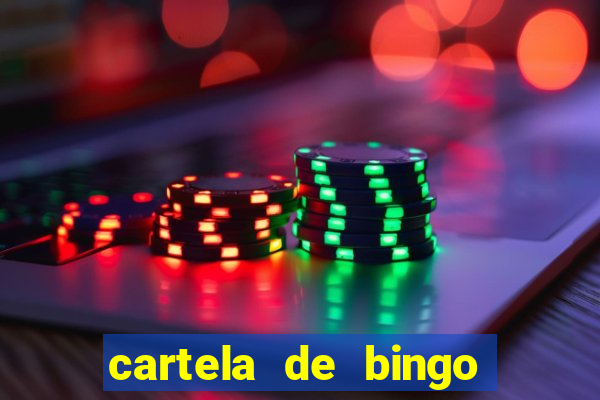 cartela de bingo de letras