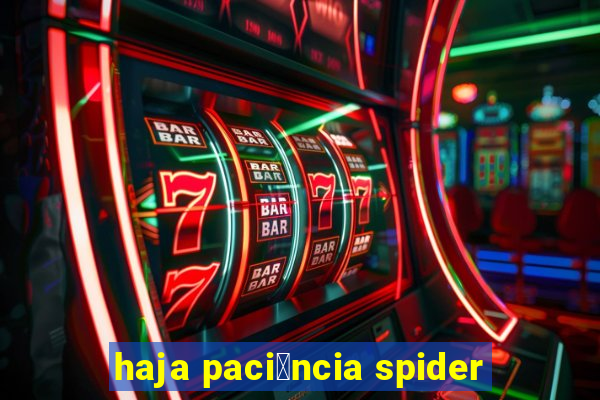 haja paci锚ncia spider