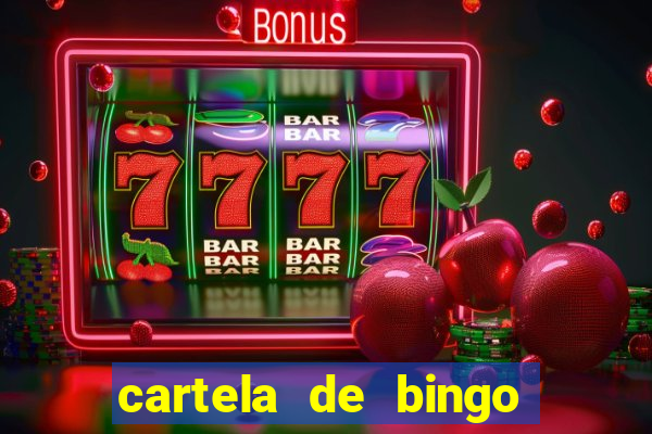 cartela de bingo cha de bebe