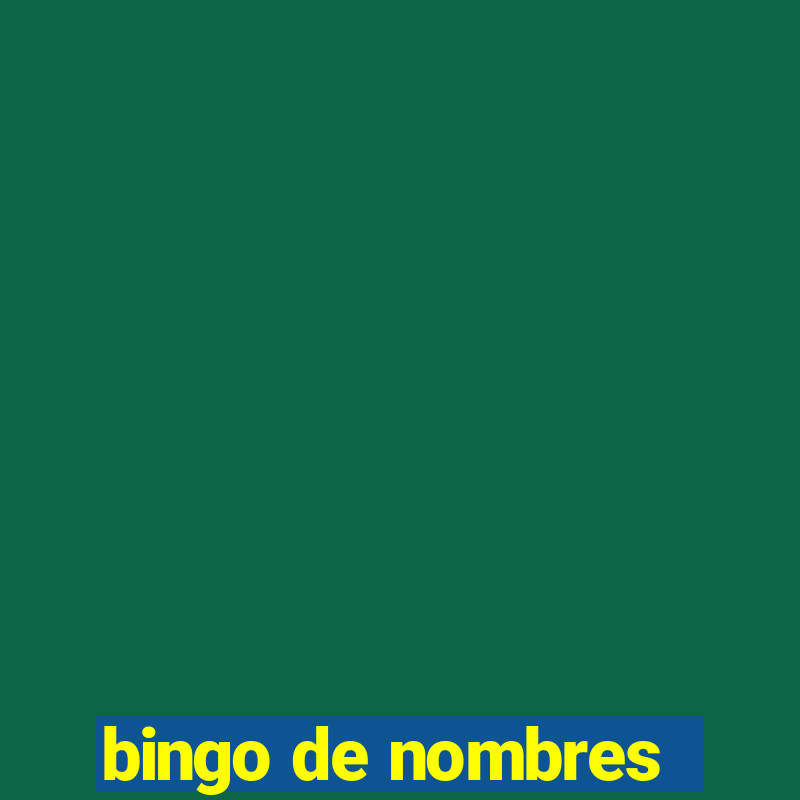 bingo de nombres