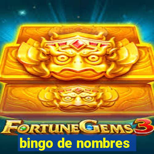 bingo de nombres