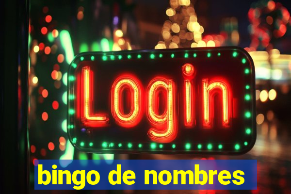 bingo de nombres