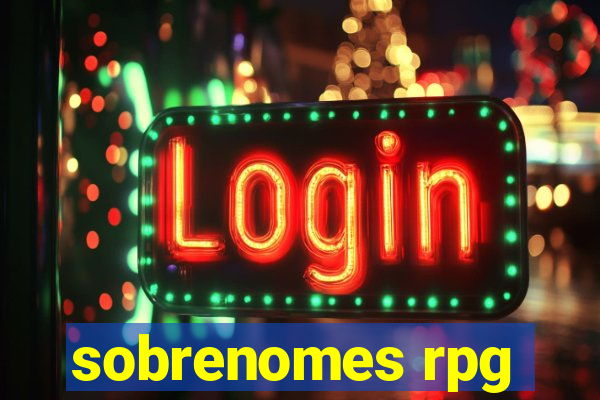 sobrenomes rpg