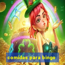 comidas para bingo