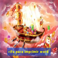 rifa para imprimir word