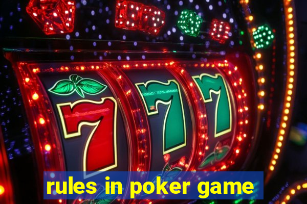 rules in poker game