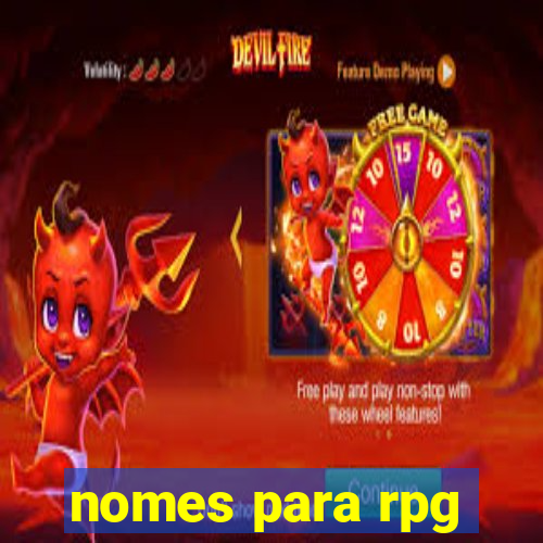 nomes para rpg