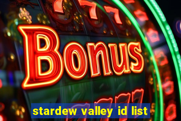 stardew valley id list