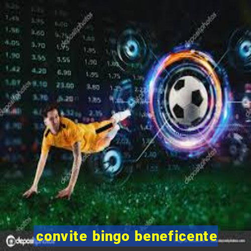 convite bingo beneficente