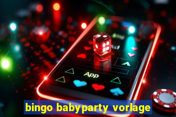 bingo babyparty vorlage