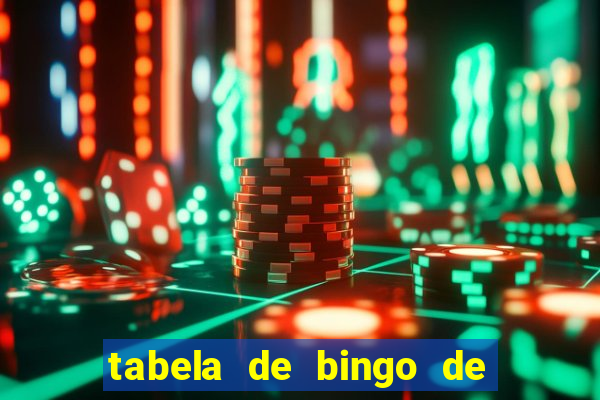 tabela de bingo de 1 a 100