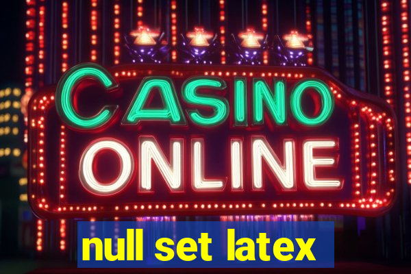null set latex