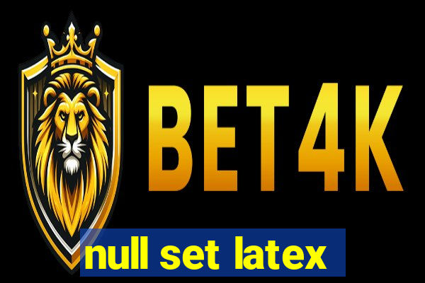 null set latex