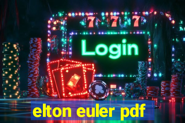 elton euler pdf